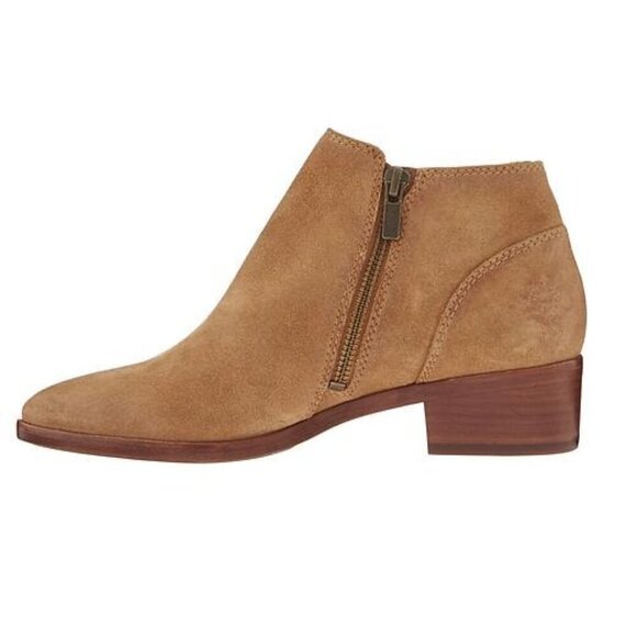 Frye Women's Ray Belted Tan Suede Ankle Bootie Size 8.5M - Picture 2 of 14